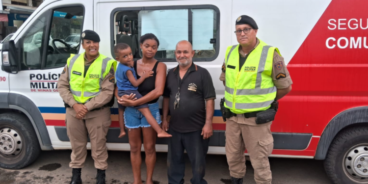 Criança perdida é reencontrada com ajuda da PM em Valadares