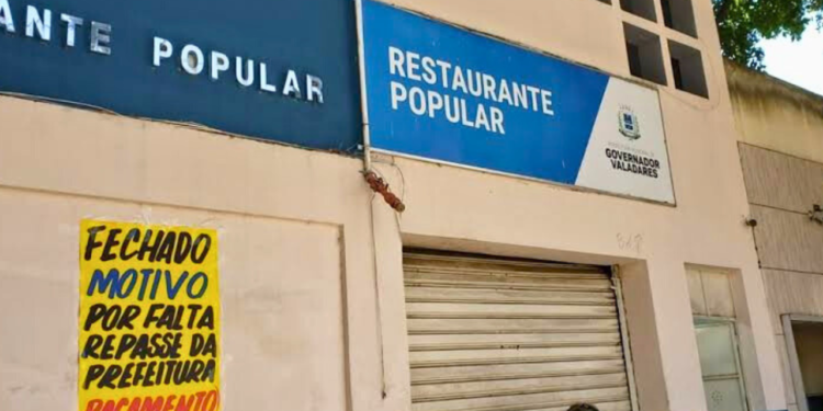 Restaurante Popular de Valadares: licitação é suspensa e reabertura adiada