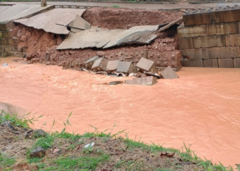 Chuva causa estragos em Xonin de Baixo, distrito de Valadares