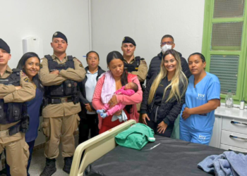 Ação da PM salva bebê engasada em Rio Vermelho MG
