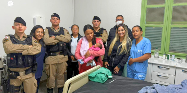 Ação da PM salva bebê engasada em Rio Vermelho MG