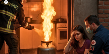 Vazamento de gás provoca incêndio, no Esperança, em Valadares