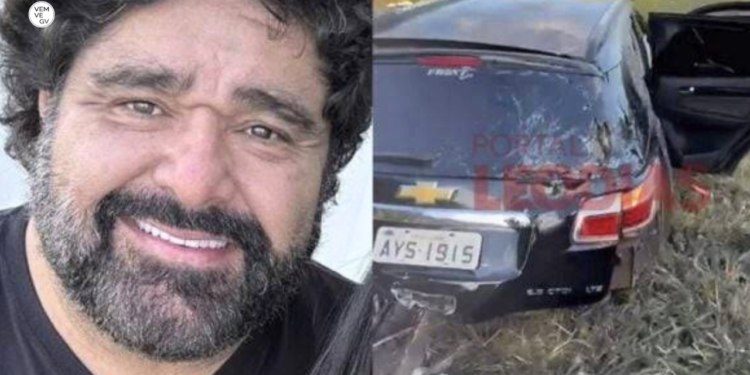 Carro de Fabiano, da dupla César Menotti & Fabiano, capota em Juiz de Fora