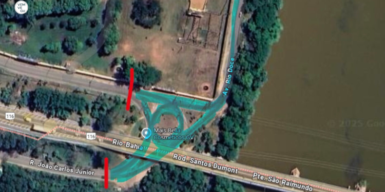 Vias abaixo da ponte do São Raimundo, em GV, serão interditadas