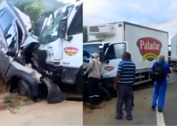 Colisão frontal mata três pessoas da mesma família na BR-381, em Jaguaraçu