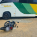 Motociclista fica ferido em acidente com ônibus no Centro de Valadares