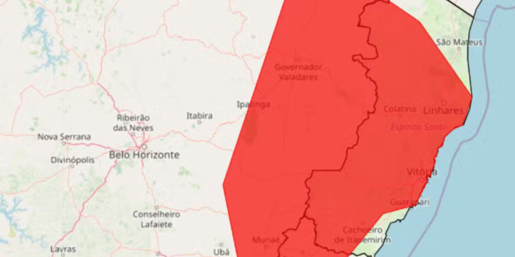 INMET e Defesa Civil emitem alerta de alto risco hidrológico para Governador Valadares