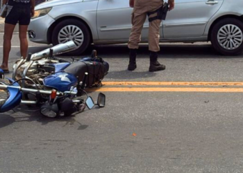 Motociclista fica ferido após colisão entre duas motos na BR-116, em Valadares