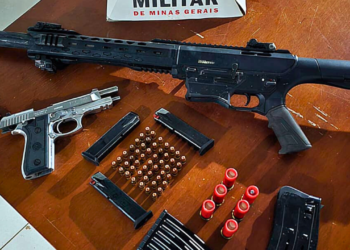 Homem embriagado é detido com armas e munições em distrito de Periquito MG