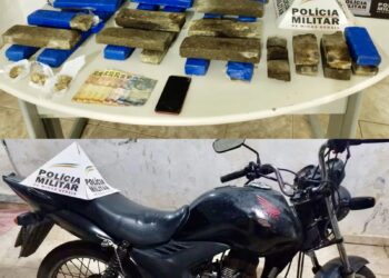 Motociclista é preso com 30 barras de maconha em Tarumirim, MG