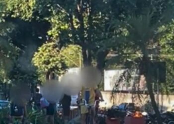 Praça Vereador José Martins de Sá sofre vandalismo em Valadares