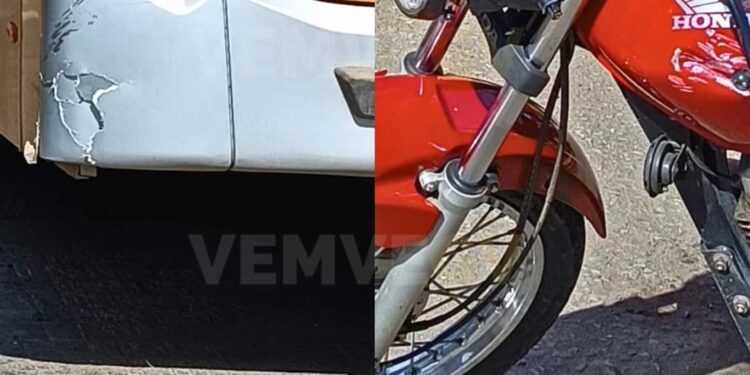 Acidente entre ônibus e motocicleta deixa um ferido em Governador Valadares