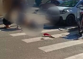 Acidente entre carro e motocicleta deixa motociclista ferido em Governador Valadares