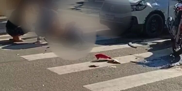 Acidente entre carro e motocicleta deixa motociclista ferido em Governador Valadares