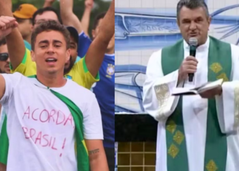 Padre critica caminhada de Nikolas Ferreira durante homilia em Aparecida