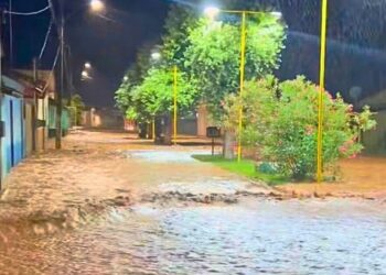 Temporal provoca alagamentos em São Sebastião do Barroso, em Jampruca