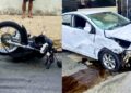 Acidente deixa motociclista ferido no bairro Santa Rita em Governador Valadares