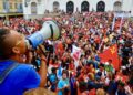 Estudantes realizam ato pró-Lula no Centro do Rio